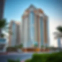 Stunning exterior view of Wasl South Heights showcasing its unique architectural design