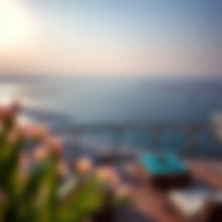 Stunning view from a luxurious apartment overlooking the water