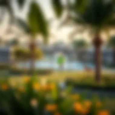 Vibrant Community Spaces on Yas Island Community park with recreational areas promoting outdoor activities and nature