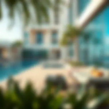 Luxurious outdoor pool area at Zain Apartments