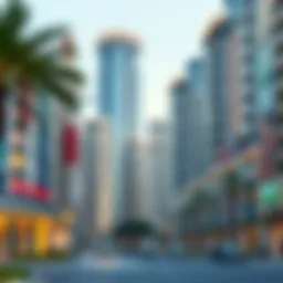 Scenic view of Zayed First Street showcasing its architectural brilliance